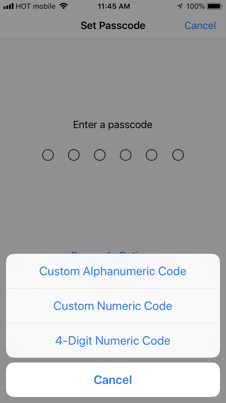 Custom alphanumeric