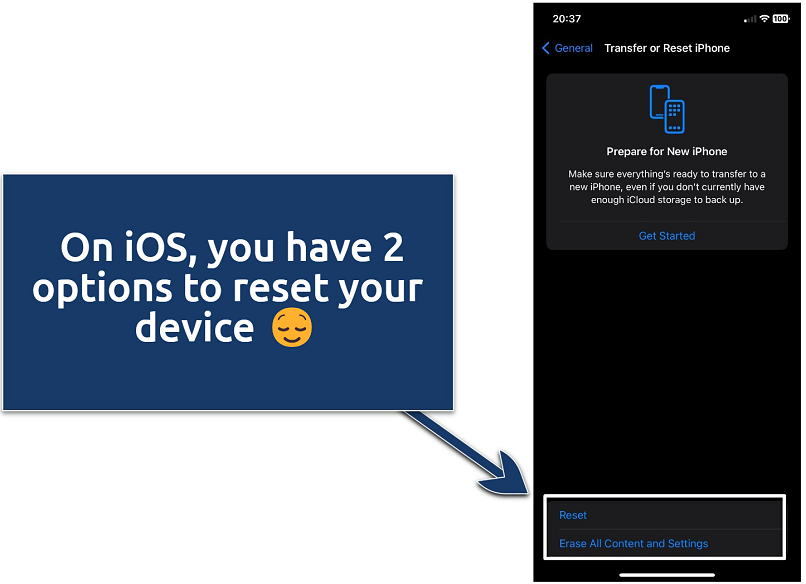 Screenshot of an iOS smartphone's 
