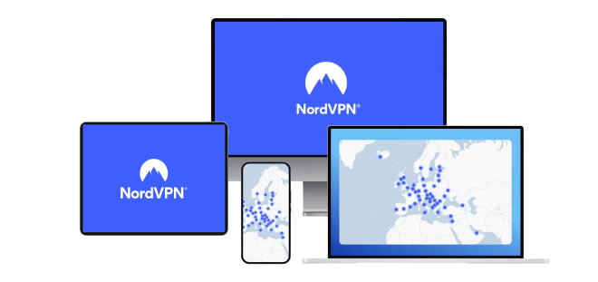 Small assortment of technological devices compatible with NordVPN.