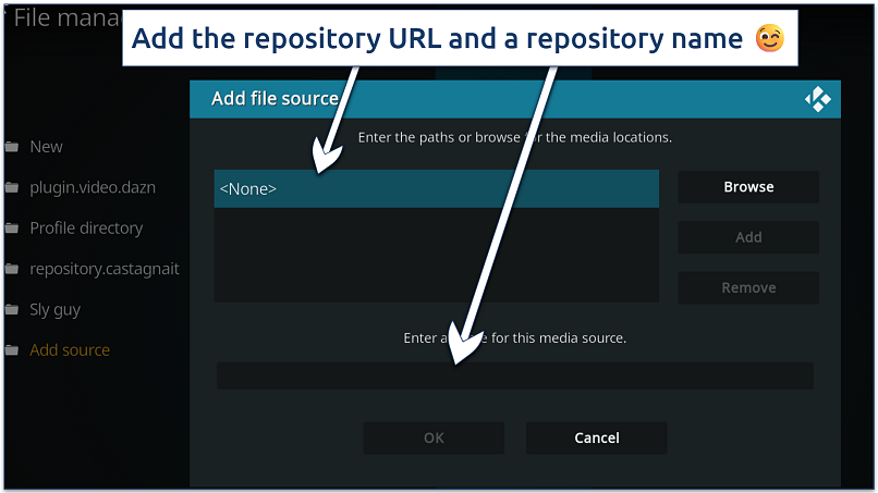 Image showing how to add a repository