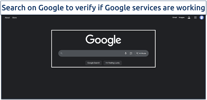 Screenshot of Google homepage on Windows Chrome browser