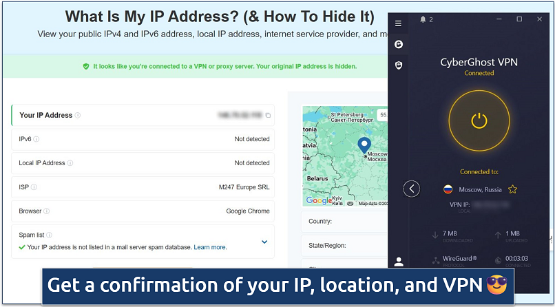Screenshot of the The How To Guide IP Checker tool